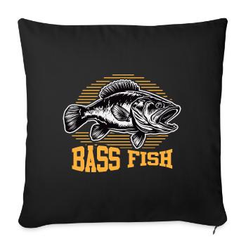 Poisson bar - Housse de coussin décorative 45 x 45 cm - noir - Devant