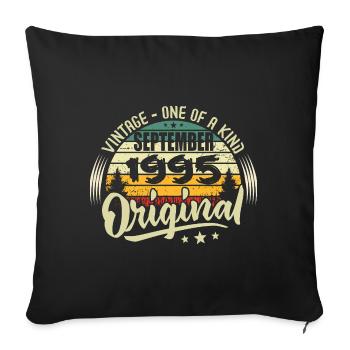 September 1995 Anniversary 1995 September 1995 - Sofa pillowcase 17,3'' x 17,3'' (45 x 45 cm) - black - Front