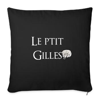 Le ptit gilles - Housse de coussin décorative 45 x 45 cm - noir - Devant