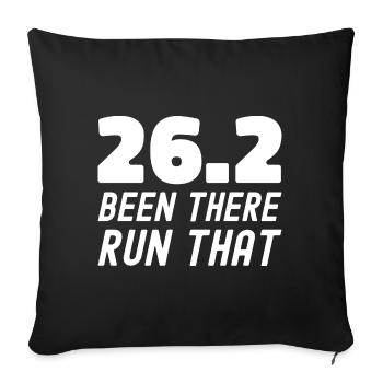 26.2 Been There Run That Marathon - Sofakissenbezug 45 x 45 cm - Schwarz - Vorne