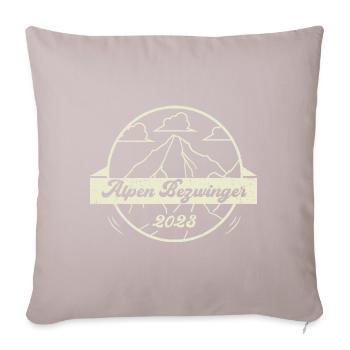 Alpenbezwinger 2023 Alpenüberquerung Finisher - Sofakissenbezug 45 x 45 cm - helles Taupe - Vorne