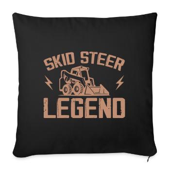Never Underestimate An Old Man With A Skid Steer - Sofa pillowcase 17,3'' x 17,3'' (45 x 45 cm) - black - Front