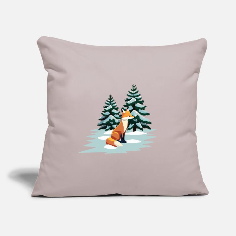 Fuchs im Schnee Sofakissenbezug 45 x 45 cm