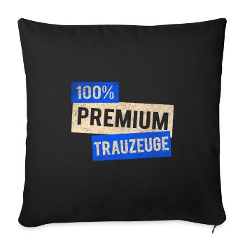 Trauzeuge - Sofakissenbezug 45 x 45 cm - Schwarz - Vorne