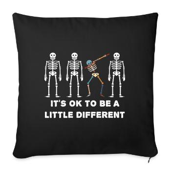Squelette Dabbing (Difference Edition) - Housse de coussin décorative 45 x 45 cm - noir - Devant