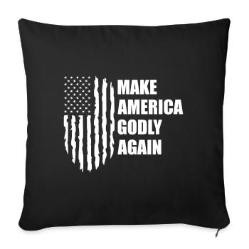 Rendre l’Amérique pieuse, aimer à nouveau la foi de Dieu - Housse de coussin décorative 45 x 45 cm - noir - Devant