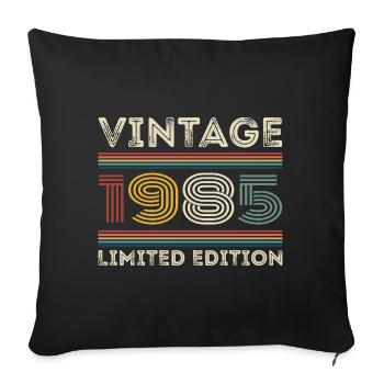 1985 Geburtstag 1985 Retro 1985 Geschenk 1985 - Sofakissenbezug 45 x 45 cm - Schwarz - Vorne