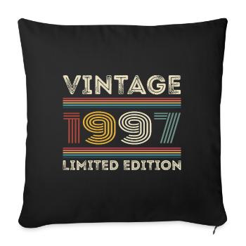 1997 Birthday 1997 Retro 1997 Gift 1997 - Sofa pillowcase 17,3'' x 17,3'' (45 x 45 cm) - black - Front