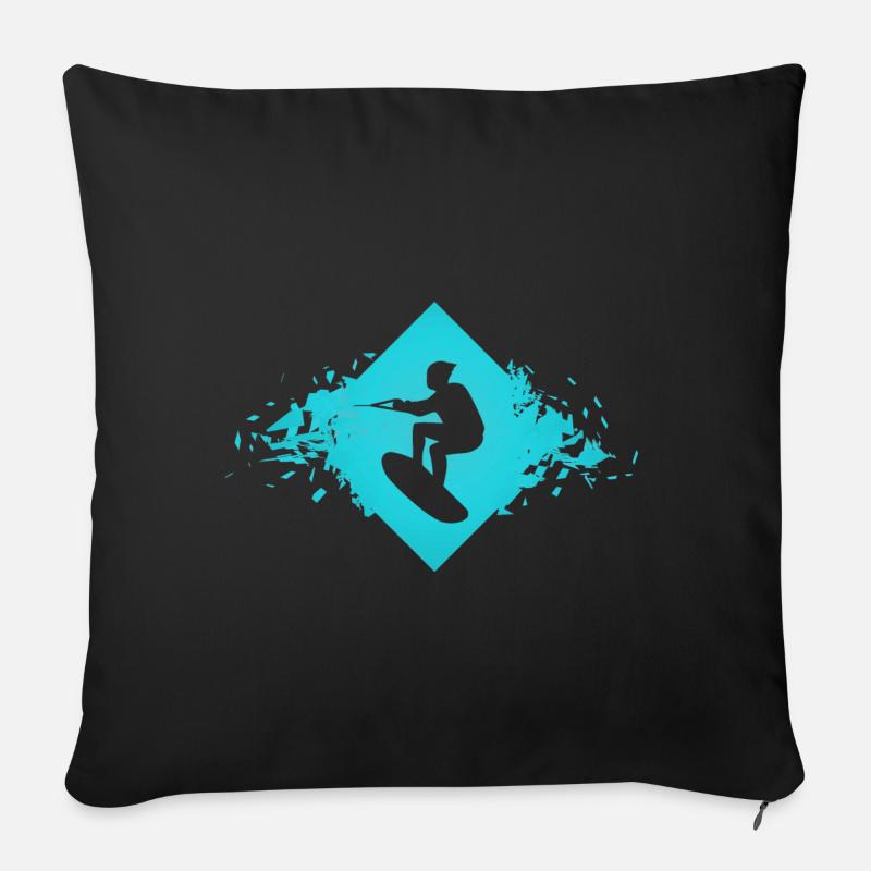 Wakeboard - Sofakissenbezug 45 x 45 cm - Schwarz