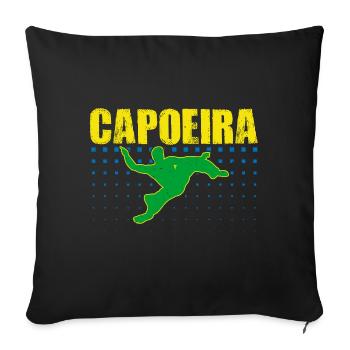 Capoeira - Sofa pillowcase 17,3'' x 17,3'' (45 x 45 cm) - black - Front