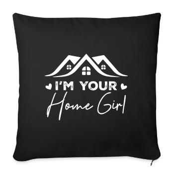 I'm Your Home Girl - Housse de coussin décorative 45 x 45 cm - noir - Devant