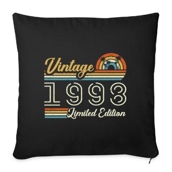 Anniversaire 27 Ans | Millésime 1998 Cadeau 1998 - Housse de coussin décorative 45 x 45 cm - noir - Devant