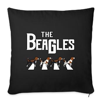Beagle Dog Puppy Pet The Beagles - Sofa pillowcase 17,3'' x 17,3'' (45 x 45 cm) - black - Front