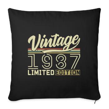 Legend since 1987 Born 1987 Birthday 37 years old - Sofa pillowcase 17,3'' x 17,3'' (45 x 45 cm) - black - Front