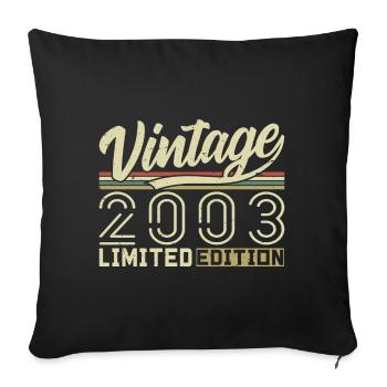 Legend since 2003 Born 2003 Birthday 21 years - Sofa pillowcase 17,3'' x 17,3'' (45 x 45 cm) - black - Front