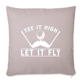 Lancez-le haut, laissez-le voler. - Housse de coussin décorative 45 x 45 cm - taupe clair - Devant