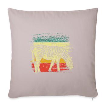 Afrika Zebra - Sofakissenbezug 45 x 45 cm - helles Taupe - Vorne