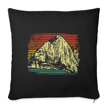 Vintage Mountains - Sofa pillowcase 17,3'' x 17,3'' (45 x 45 cm) - black - Front