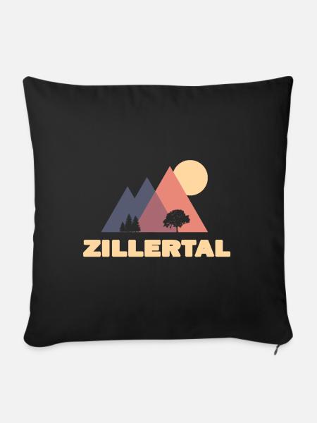 zillertal - Sofakissenbezug 45 x 45 cm - Schwarz