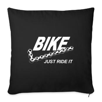 Bike - Just ride it - Sofakissenbezug 45 x 45 cm - Schwarz - Vorne