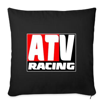 Quad Racing - ATV Racer - Sofa pillowcase 17,3'' x 17,3'' (45 x 45 cm) - black - Front