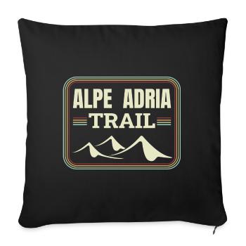 Crossing the Alps Alpe Adria Trail Ferwanderweg - Sofa pillowcase 17,3'' x 17,3'' (45 x 45 cm) - black - Front