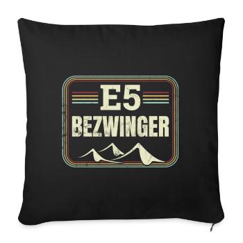 Alpenüberquerung Oberstdorf Meran E5 Fernwanderweg - Sofakissenbezug 45 x 45 cm - Schwarz - Vorne