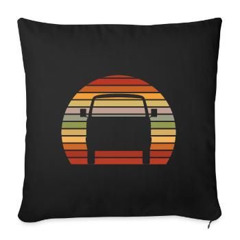 Retro Sunset classic Car - Sofakissenbezug 45 x 45 cm - Schwarz - Vorne