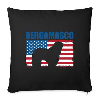 Bergamo Shepherd Dog - Sofa pillowcase 17,3'' x 17,3'' (45 x 45 cm) - black - Front