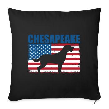 Chesapeake Bay Retriever - Sofa pillowcase 17,3'' x 17,3'' (45 x 45 cm) - black - Front