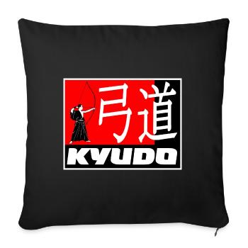 Kyudo - Tir à l’arc japonais - Housse de coussin décorative 45 x 45 cm - noir - Devant