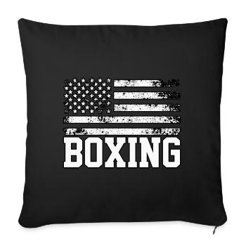 Boxe - Housse de coussin décorative 45 x 45 cm - noir - Devant