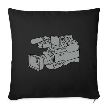 Caméra vidéo 2 - Housse de coussin décorative 45 x 45 cm - noir - Devant