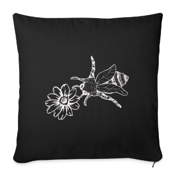 Bee Wasp Bumblebee Beekeeper Nature Conservation Environment Organic - Sofa pillowcase 17,3'' x 17,3'' (45 x 45 cm) - black - Front