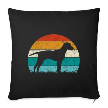 Plott Hound Plotthound Vintage Retro - Sofakissenbezug 45 x 45 cm - Schwarz - Vorne