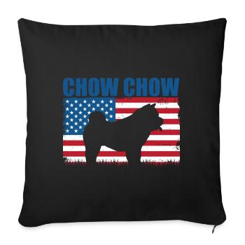 Chow Chow - Sofakissenbezug 45 x 45 cm - Schwarz - Vorne