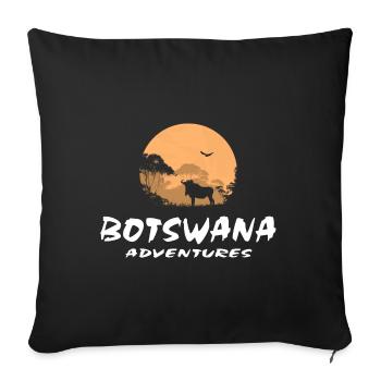 Botswana - Gnu - Sofakissenbezug 45 x 45 cm - Schwarz - Vorne
