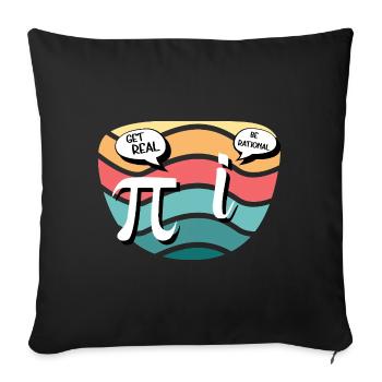 Humour mathématique Pi vs. nombre imaginaire - Housse de coussin décorative 45 x 45 cm - noir - Devant