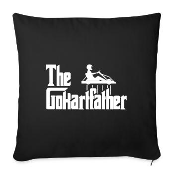 Kart Gokart Le Gokartfather - Housse de coussin décorative 45 x 45 cm - noir - Devant