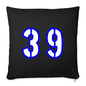 39 Number Symbol - Sofa pillowcase 17,3'' x 17,3'' (45 x 45 cm) - black - Front