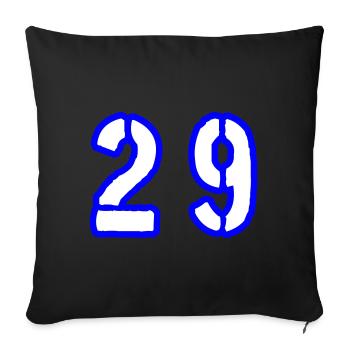 29 Number Symbol - Sofa pillowcase 17,3'' x 17,3'' (45 x 45 cm) - black - Front