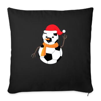 Bonhomme de foot - Housse de coussin décorative 45 x 45 cm - noir - Devant