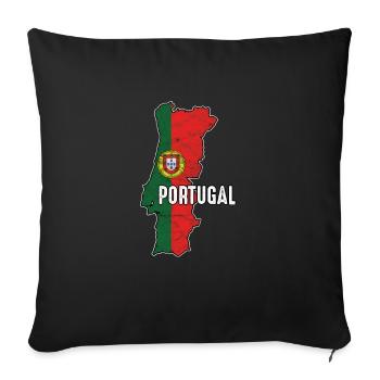Patriotic Portugal Flag Portuguese Patriotism - Sofa pillowcase 17,3'' x 17,3'' (45 x 45 cm) - black - Front