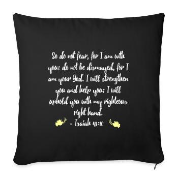 EsaĂŻe 4110 Bible - Housse de coussin décorative 45 x 45 cm - noir - Devant