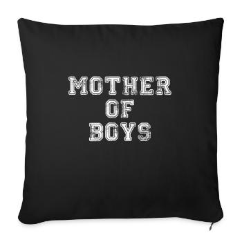 MĂ¨re de garĂ§ons - Housse de coussin décorative 45 x 45 cm - noir - Devant