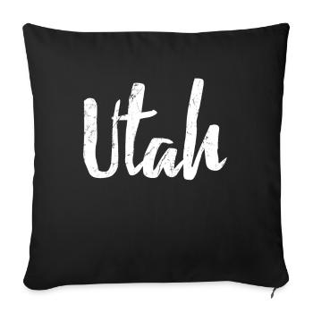Utah - Housse de coussin décorative 45 x 45 cm - noir - Devant