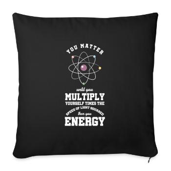 Vous comptez jusqu’à ce que vous vous multipliez la science - Housse de coussin décorative 45 x 45 cm - noir - Devant