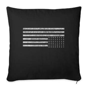 Upside Down Flag US Vintage - Sofakissenbezug 45 x 45 cm - Schwarz - Vorne
