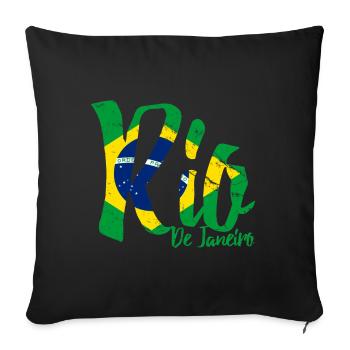 Rio De Janeiro Brasil - Sofa pillowcase 17,3'' x 17,3'' (45 x 45 cm) - black - Front