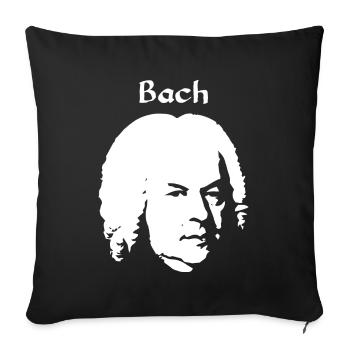 Bach - Sofa pillowcase 17,3'' x 17,3'' (45 x 45 cm) - black - Front